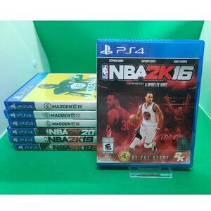 8 PlayStation 4 Sports Game Lot PS4 - Madden NFL 16,17,18,19 NBA 2k16, 18,19,20